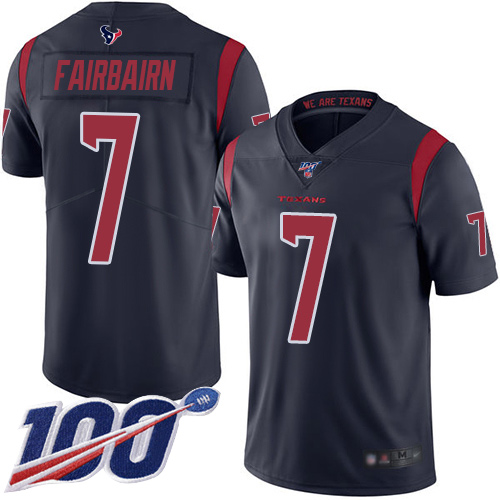 Houston Texans Limited Navy Blue Men Ka imi Fairbairn Jersey NFL Football 7 100th Season Rush Vapor Untouchable